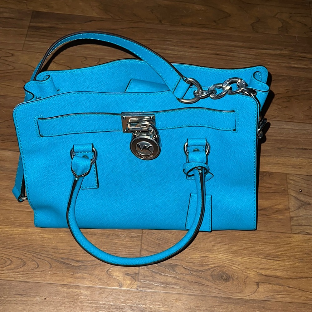MICHAEL KORS TURQUOISE SATCHEL / SHOULDER BAG